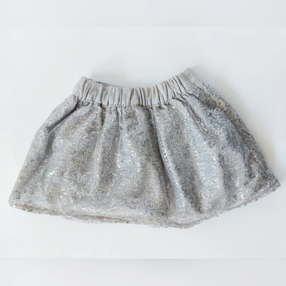 Silver Sequin Tutu Skirt‎ size 3T Carters